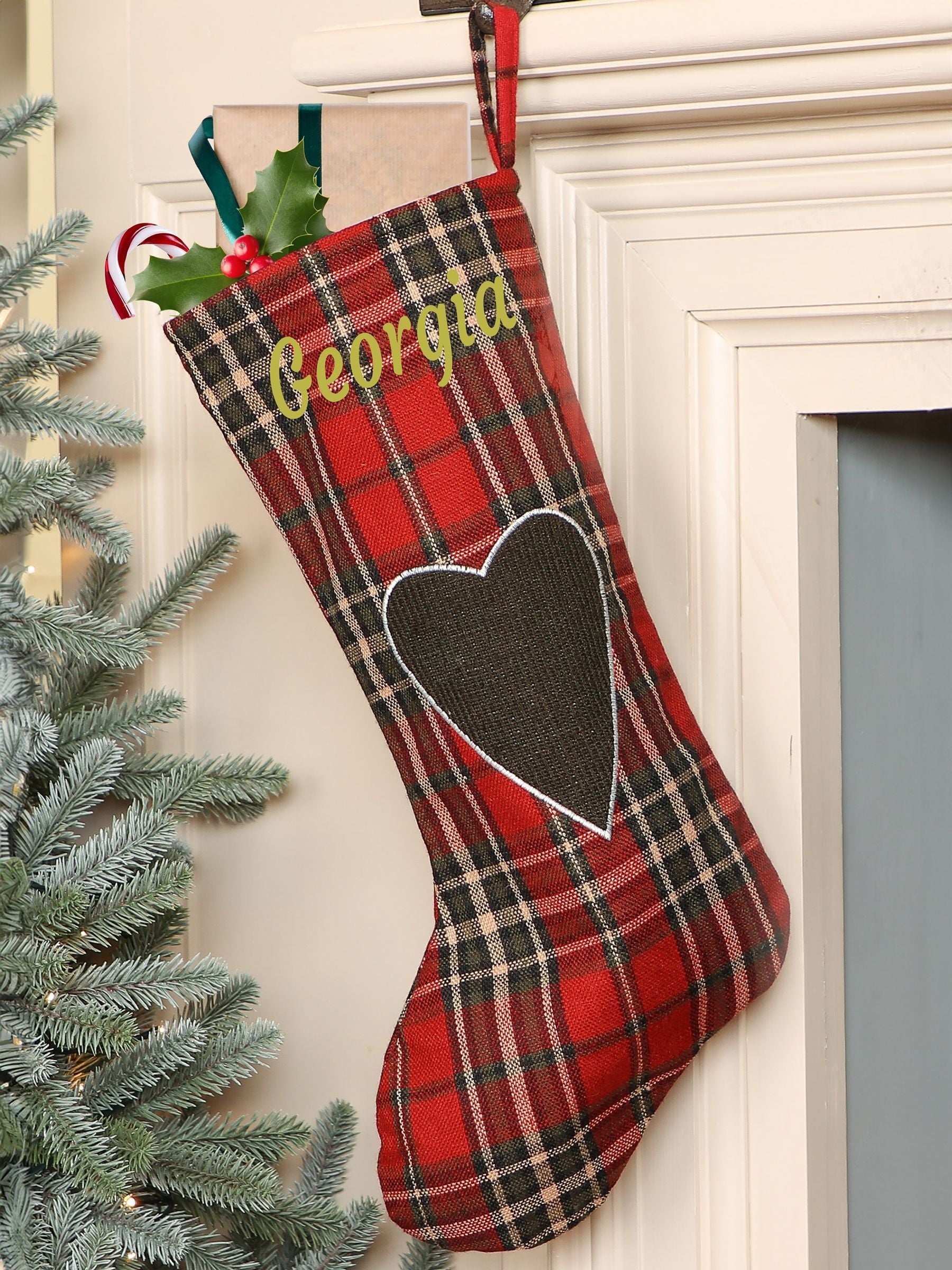 Dibor tartan Christmas stocking H49cm - British product