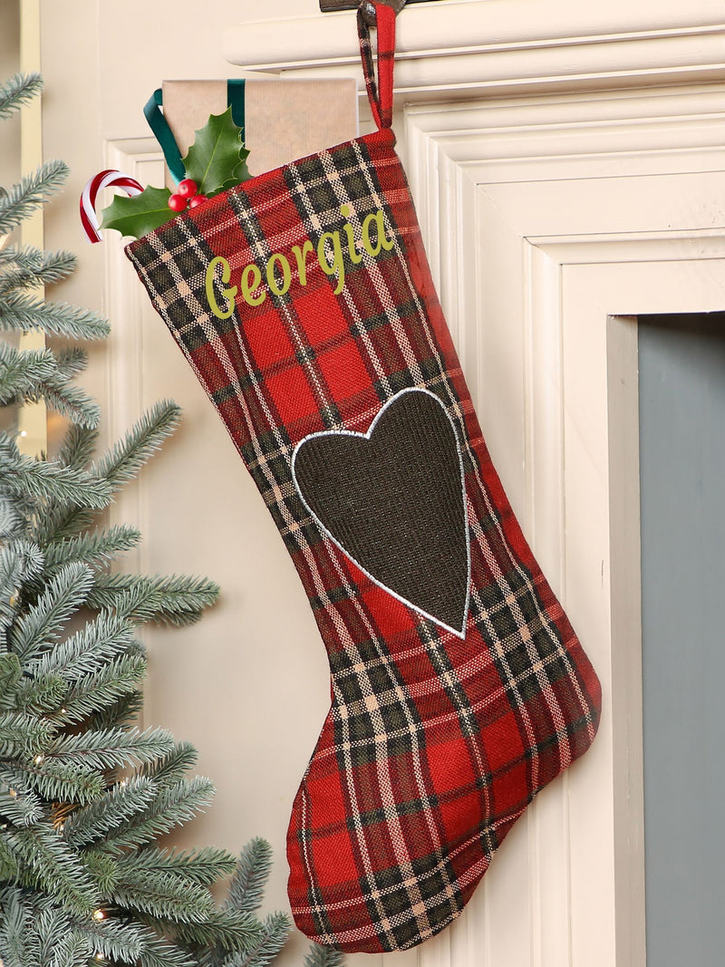 Dibor tartan Christmas stocking H49cm - British product
