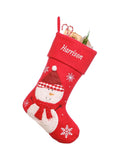 Dibor personalised Christmas stocking with snowman H40cm - British product