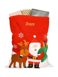 Dibor Personalised Santa Sack plush velvet Christmas sack (British brand)