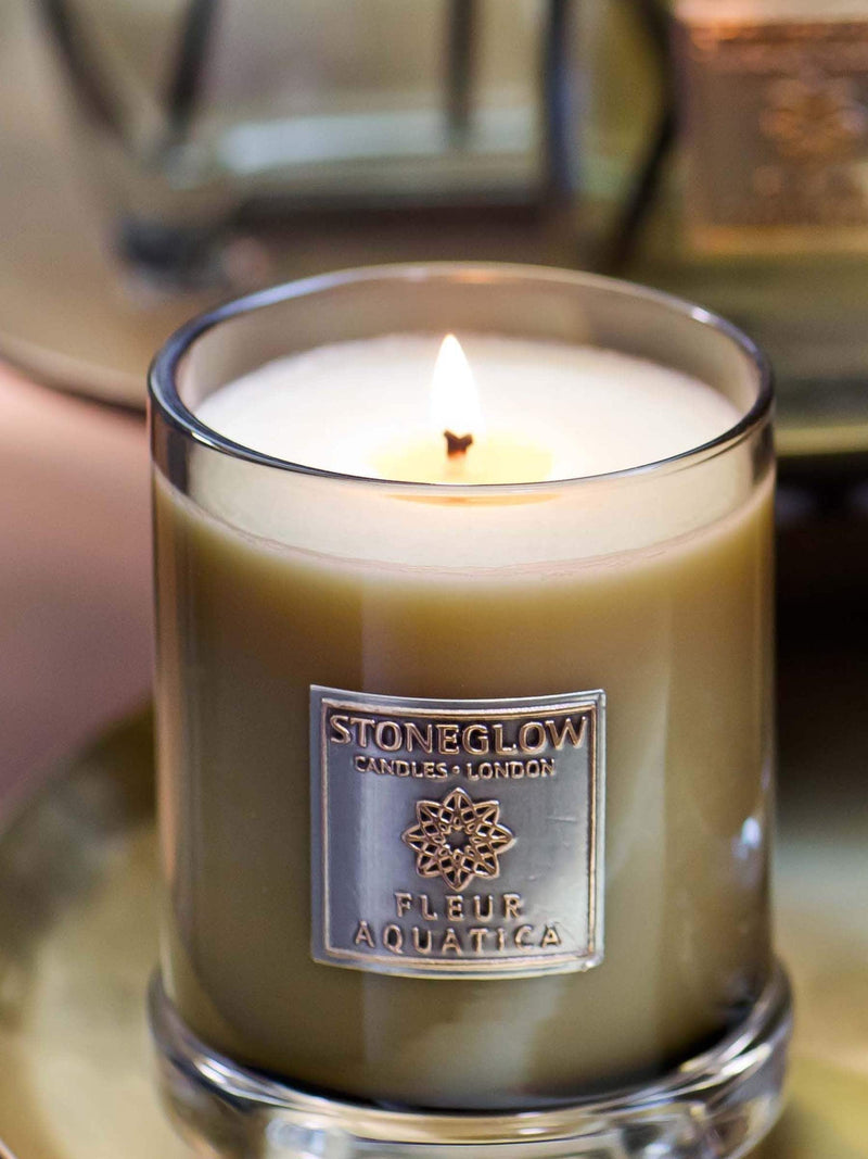 Stoneglow Fleur Aquatica Metallique scented candle (British brand)