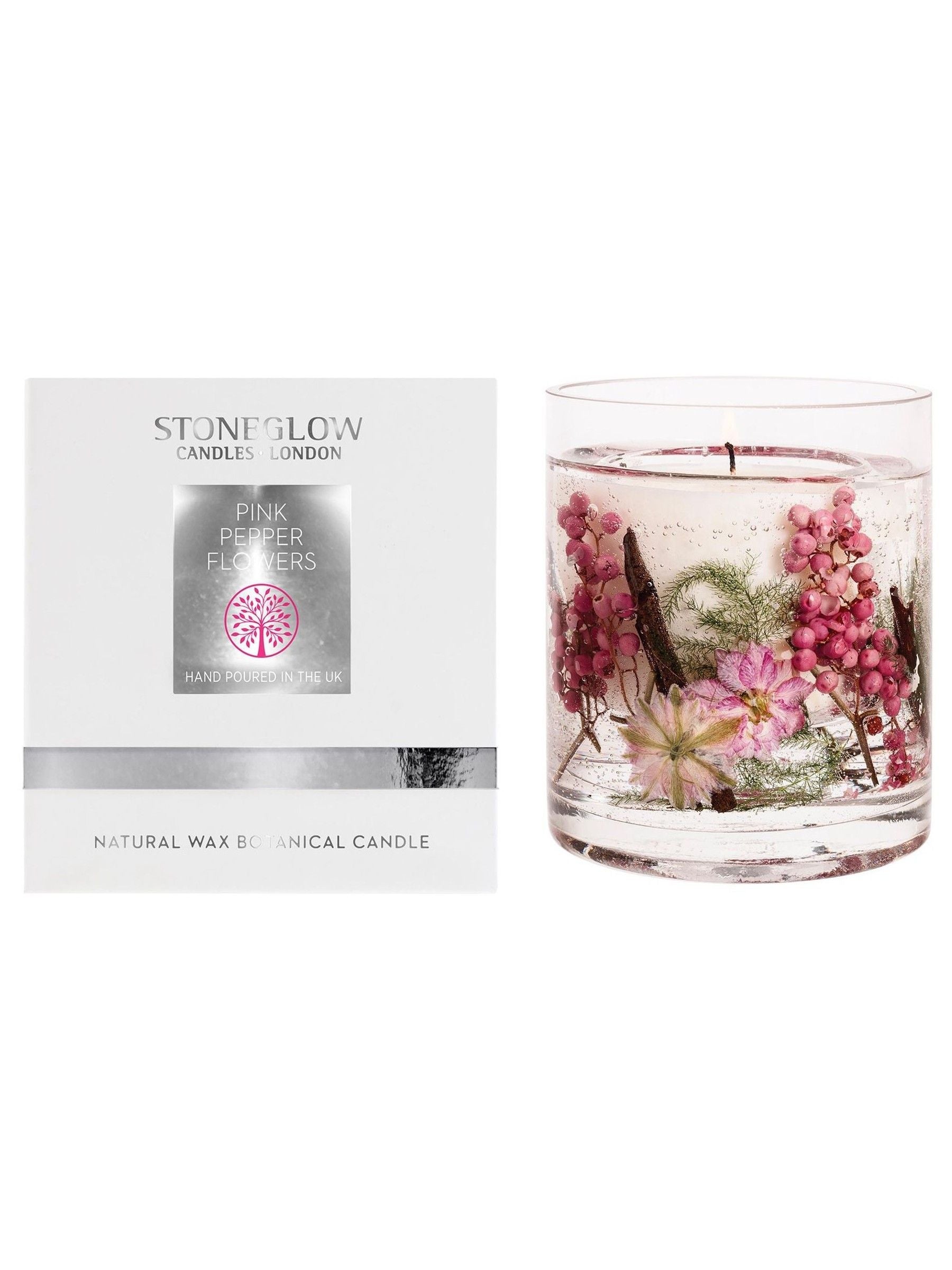 Stoneglow Pink Pepper Flowers candle, imported from the UK