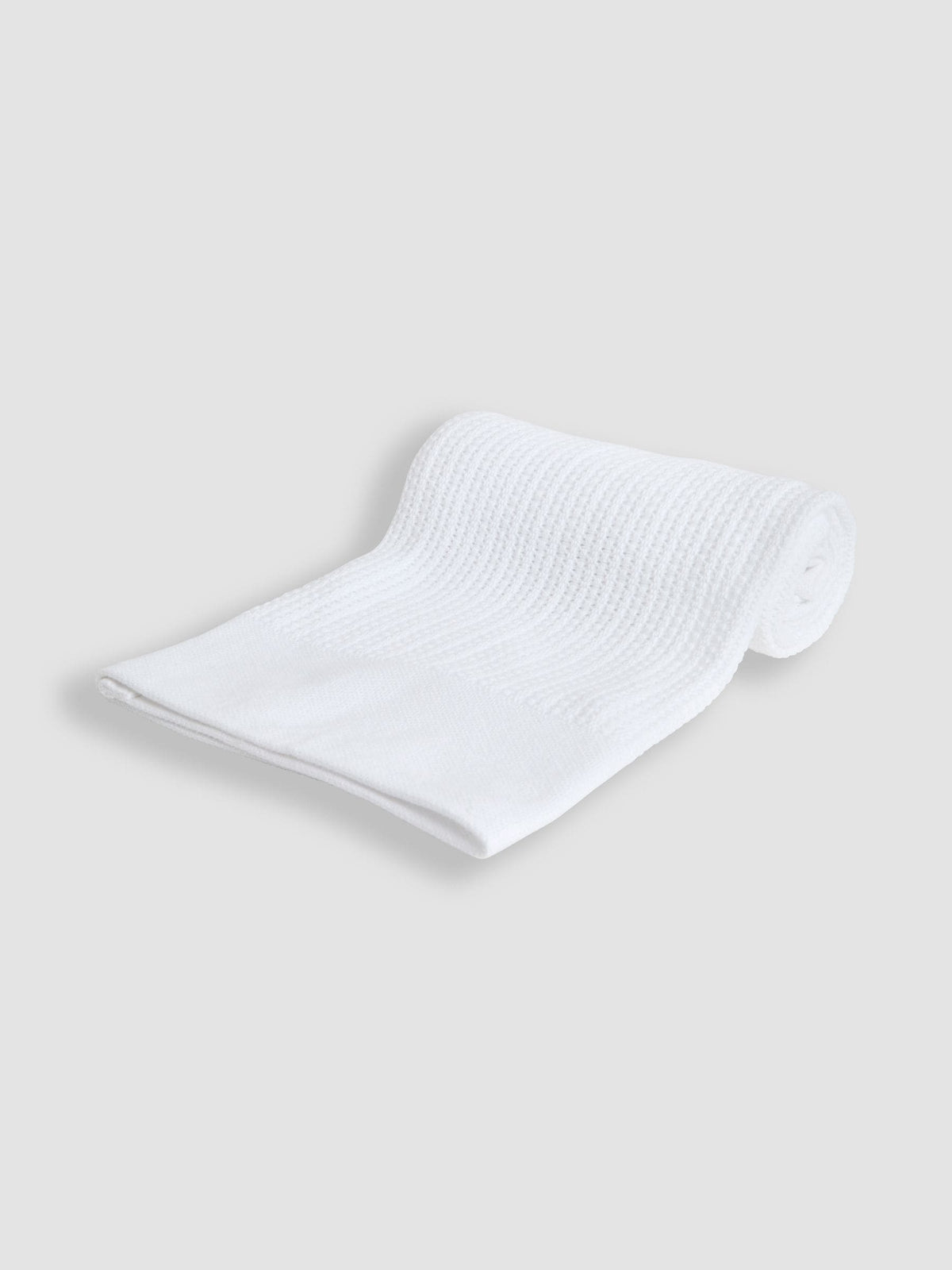 JoJo Maman Bébé white woven cellular blanket (British brand)
