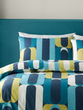 Fusion Blue Orea Easycare Duvet Cover Set