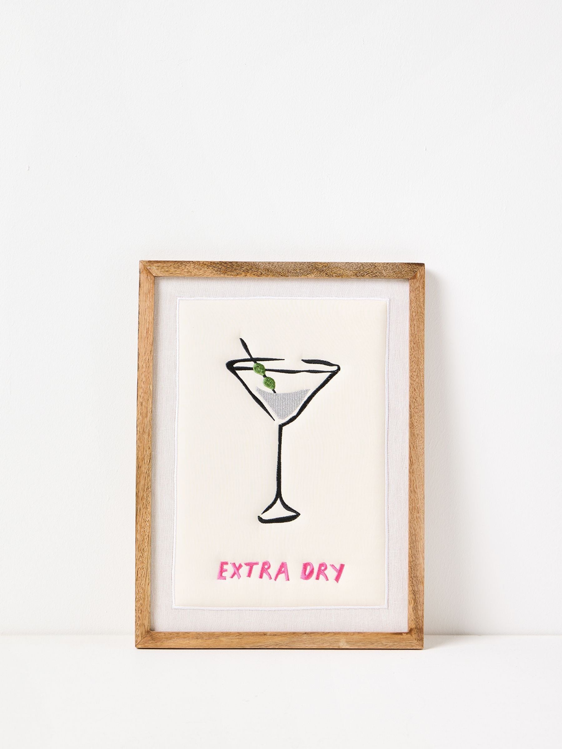 Oliver Bonas Multi Extra Dry Embroidered Framed Wall Art