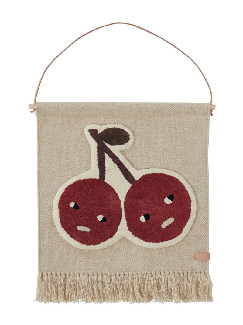 OYOY Mini Red Cherry On Top wall rug - British product
