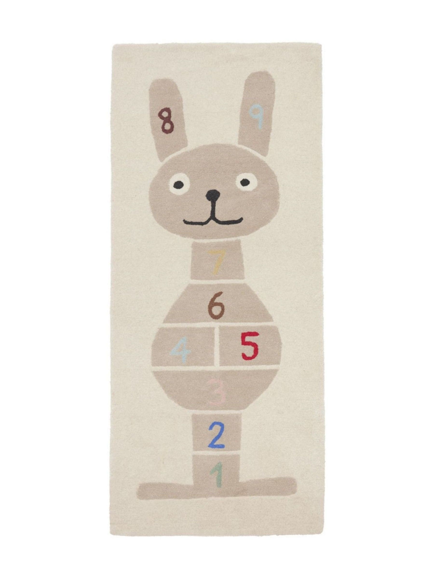 OYOY rabbit hopscotch rug mini clay 180cm (British brand)
