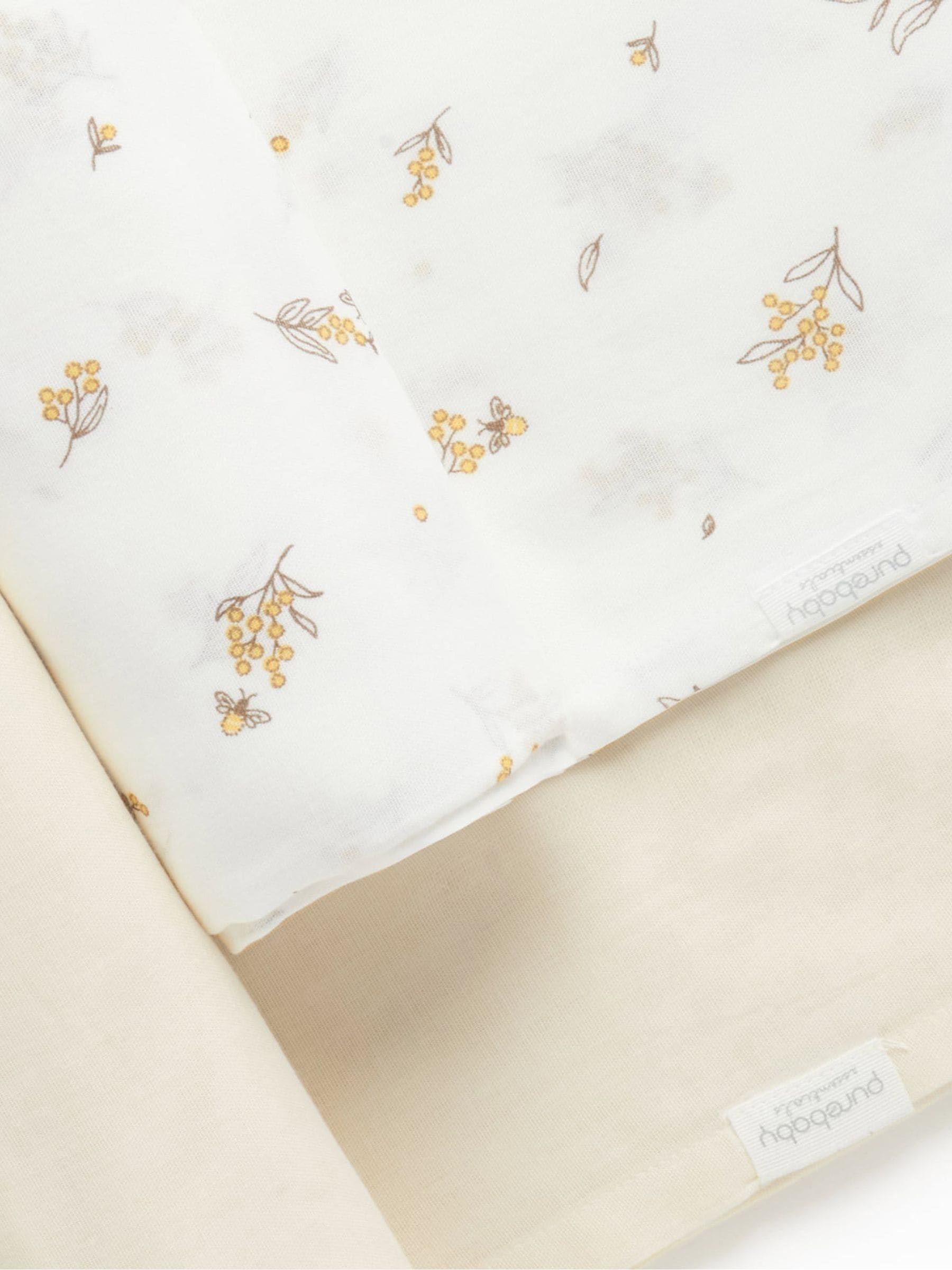 Purebaby Natural cotton muslin wraps 2 pack (British brand)