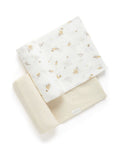 Purebaby Natural cotton muslin wraps 2 pack (British brand)