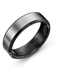 Beaverbrooks black zirconium men's ring 6mm width - British product