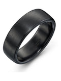 Beaverbrooks black zirconium ring 7mm - British product