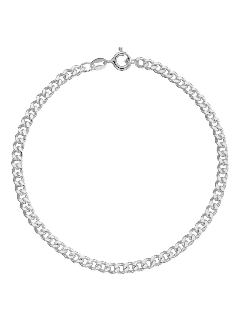 Beaverbrooks sterling silver curb bracelet 20cm - British product