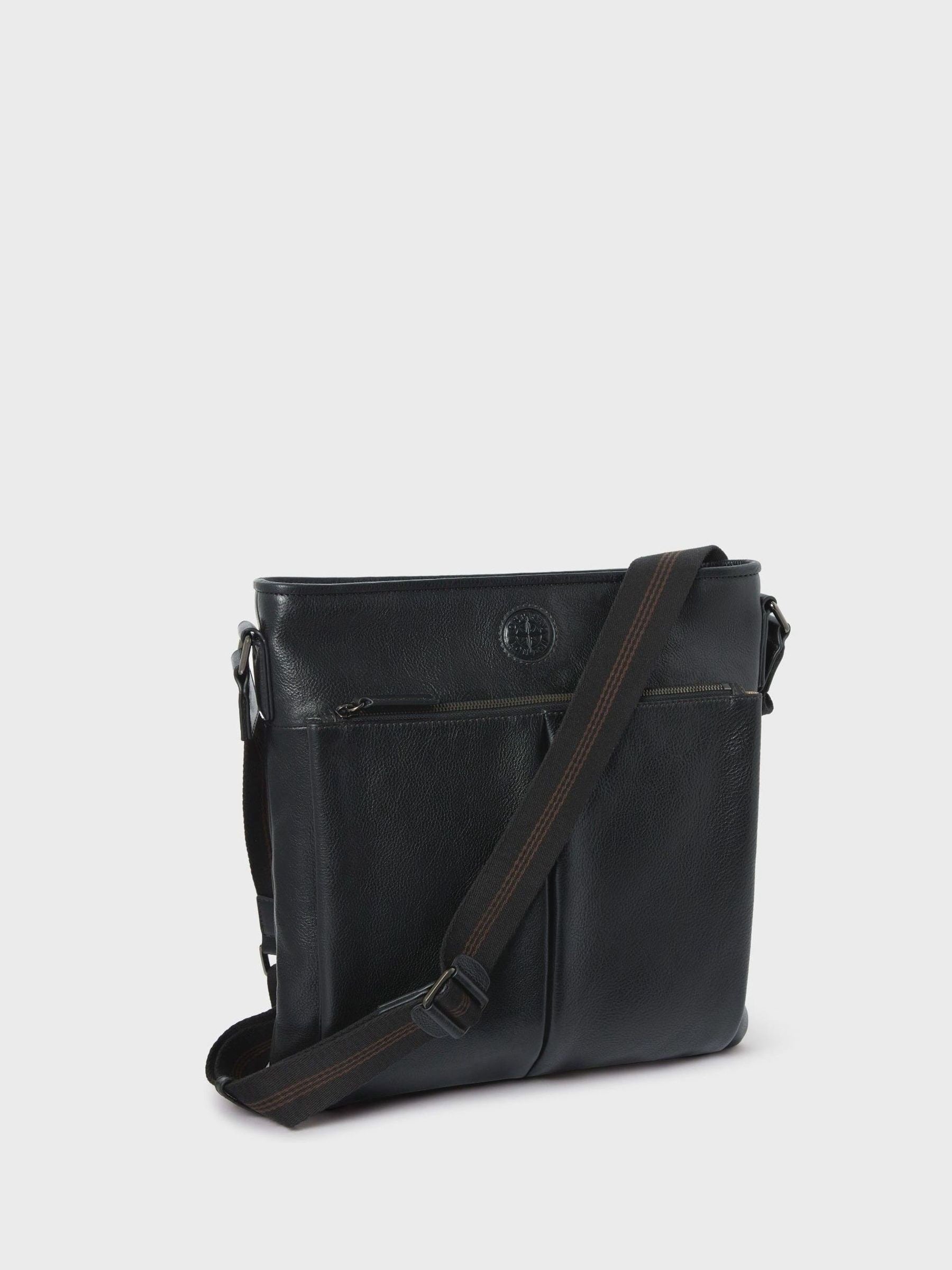 Osprey London Compass cross-body bag black, imported from the UK