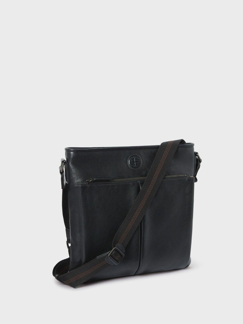 Osprey London Compass cross-body bag black, imported from the UK