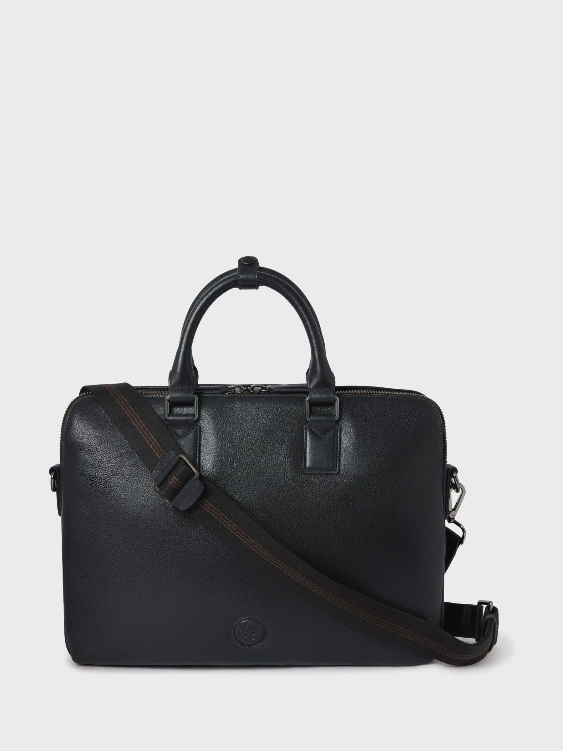 Osprey London Black The Compass Leather Laptop Bag