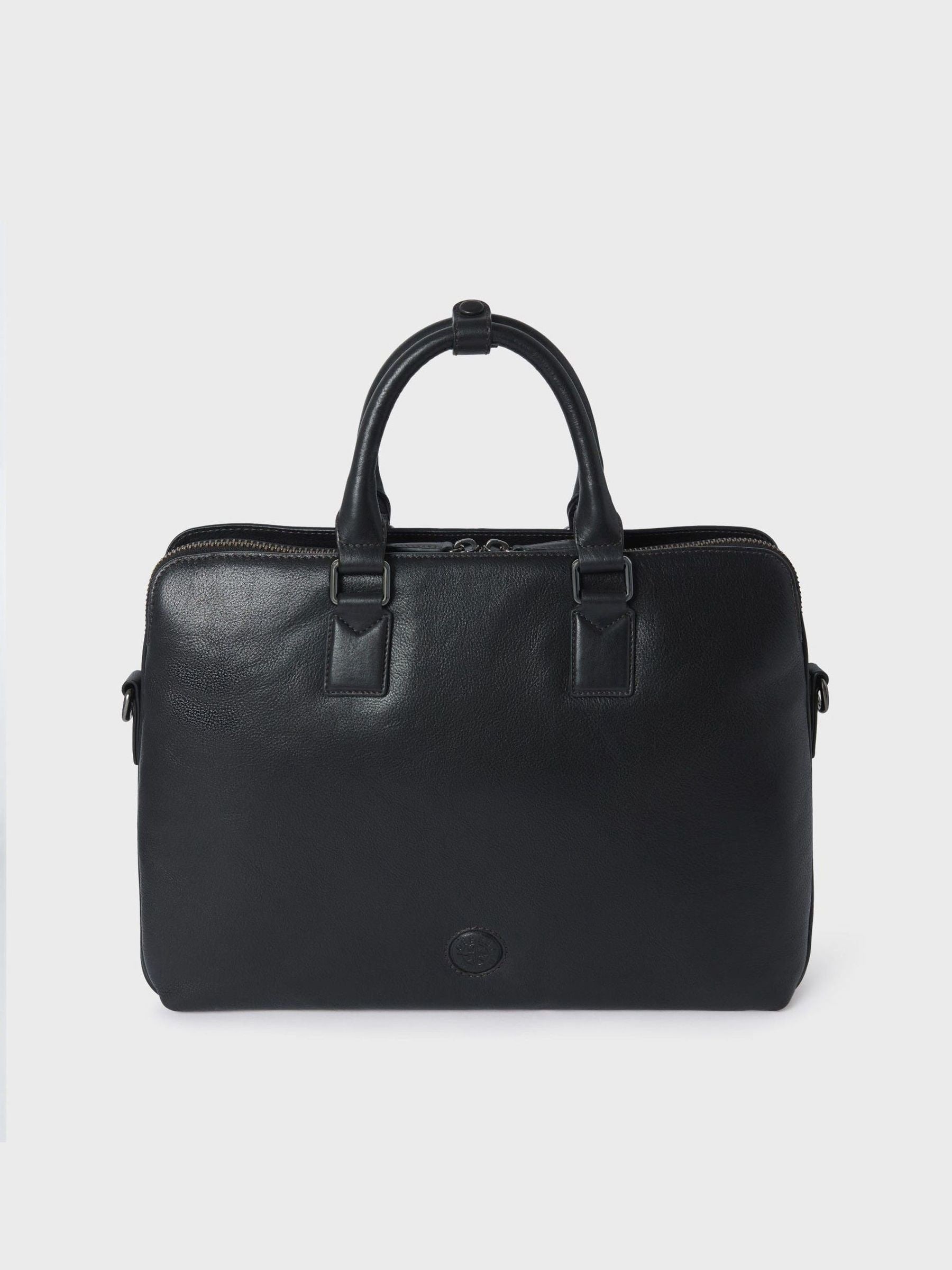 Osprey London black leather laptop bag (British brand)