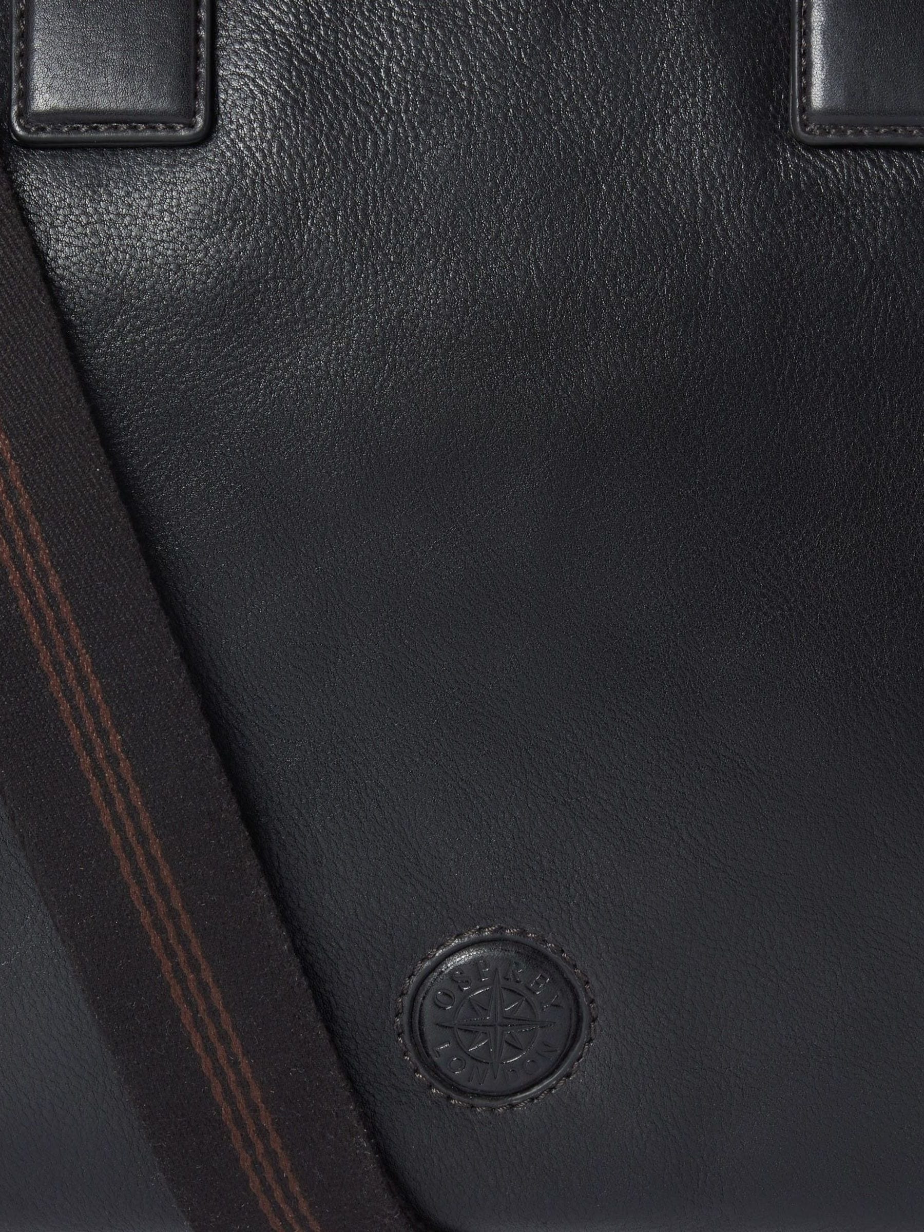 Osprey London black leather laptop bag (British brand)