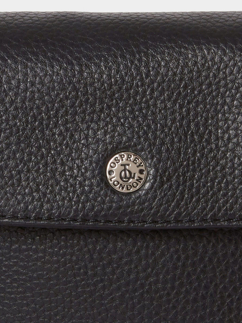 Osprey London Black Madison leather phone bag, UK version