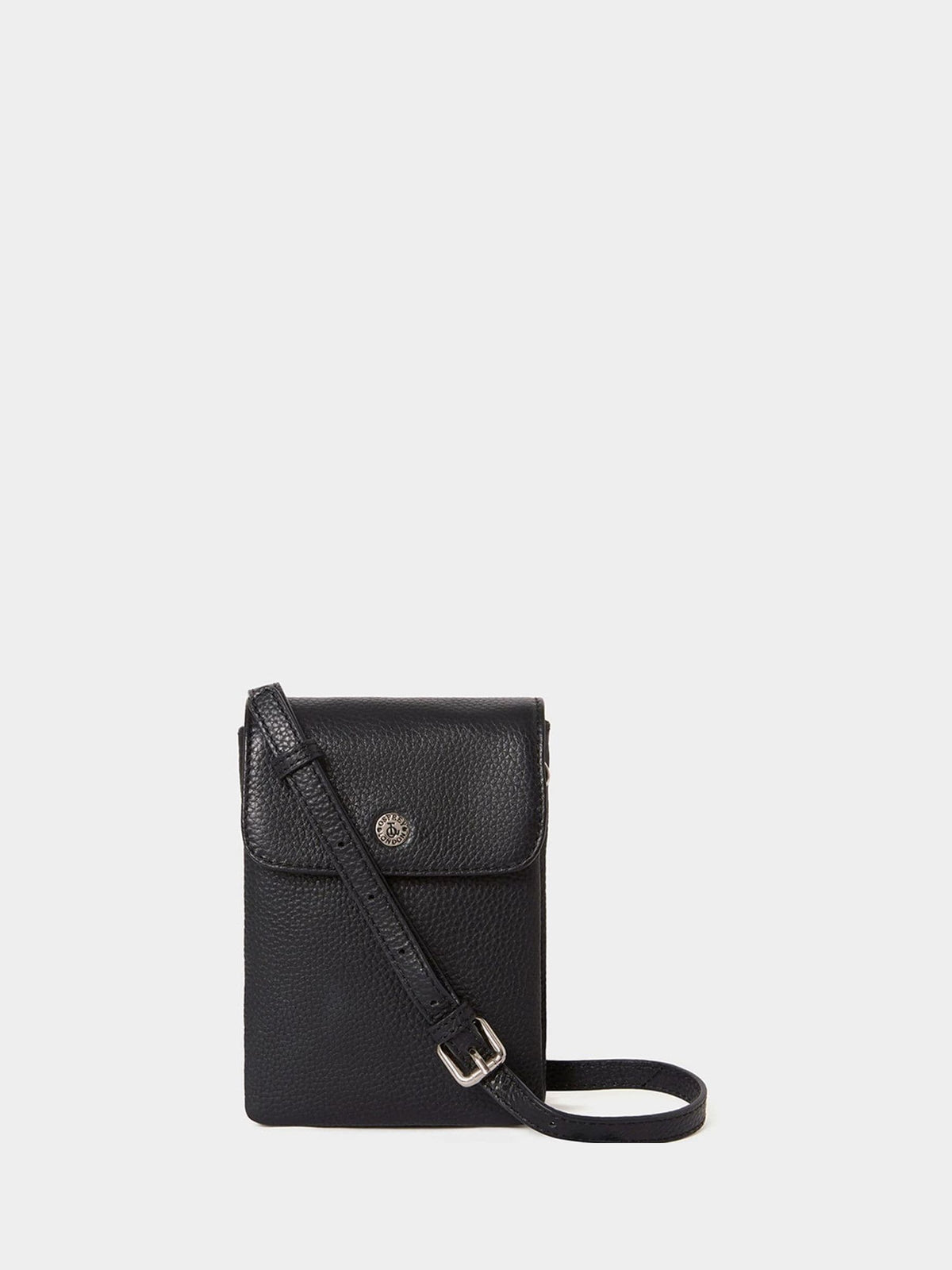 Osprey London Black Madison leather phone bag, UK version