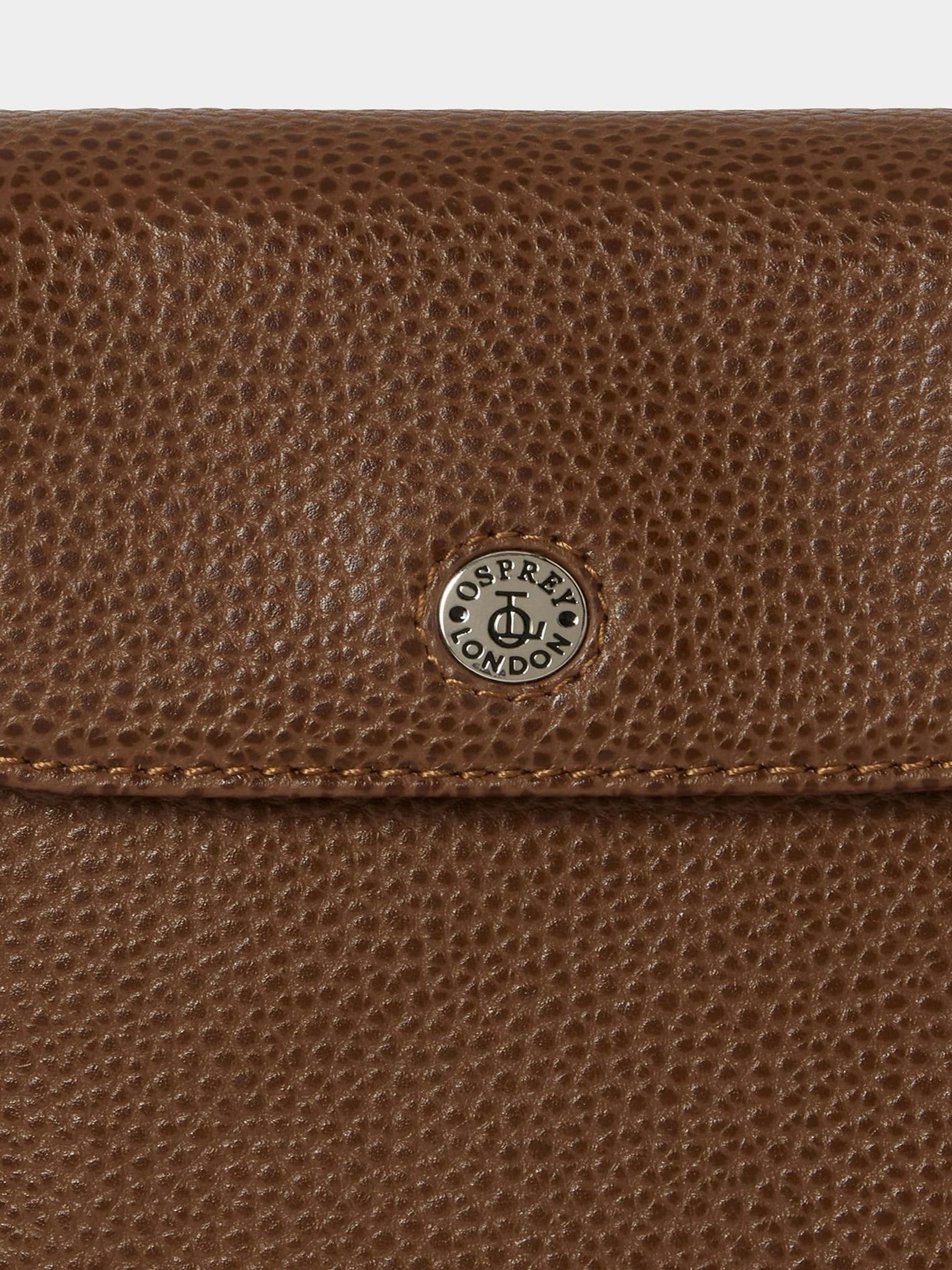 Osprey London Madison leather phone bag brown (British brand)