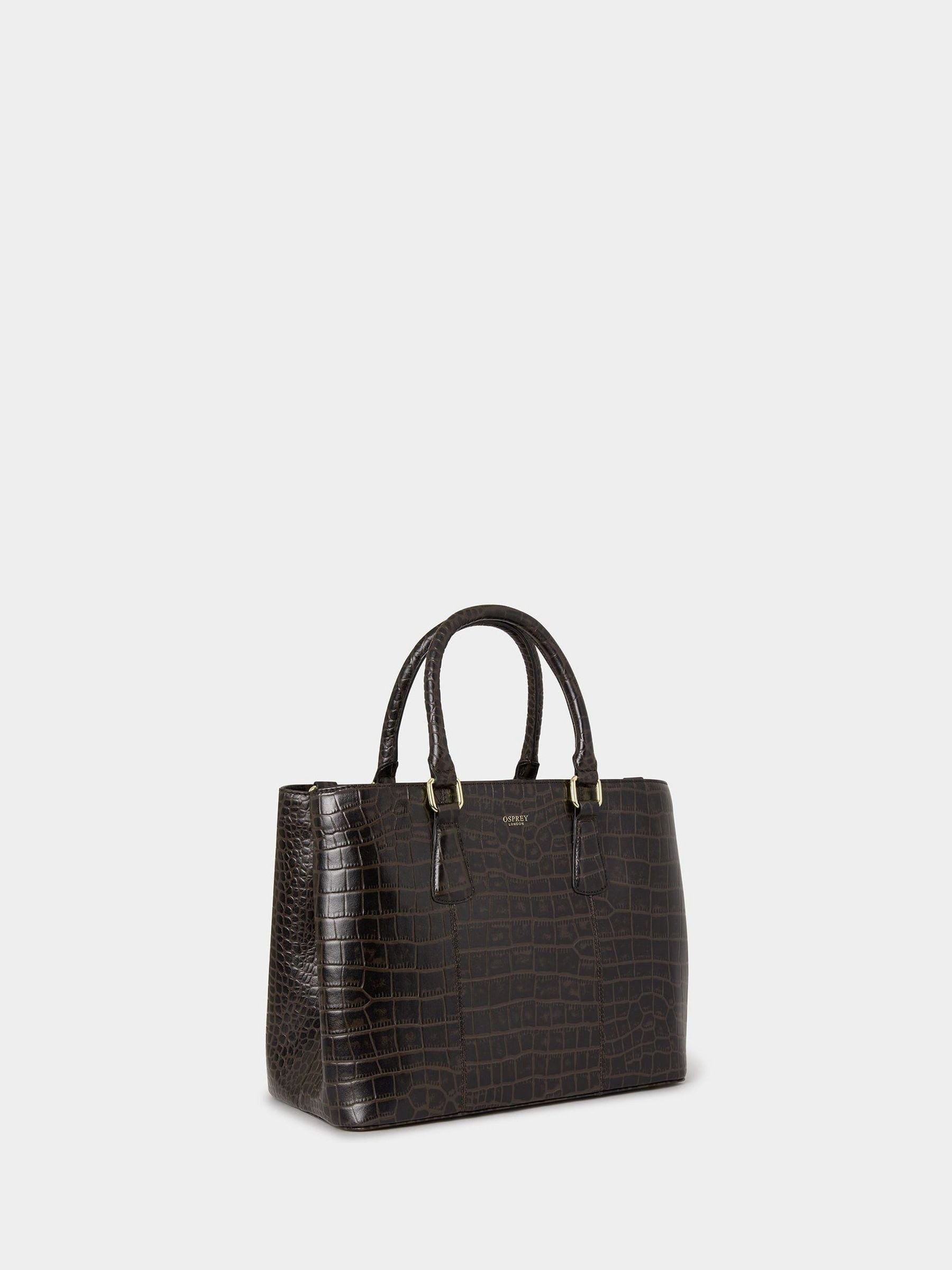 Osprey London Adaline leather work bag dark brown - British product