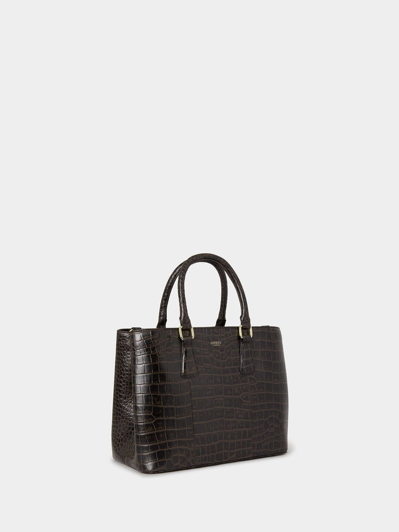 Osprey London Adaline leather work bag dark brown - British product