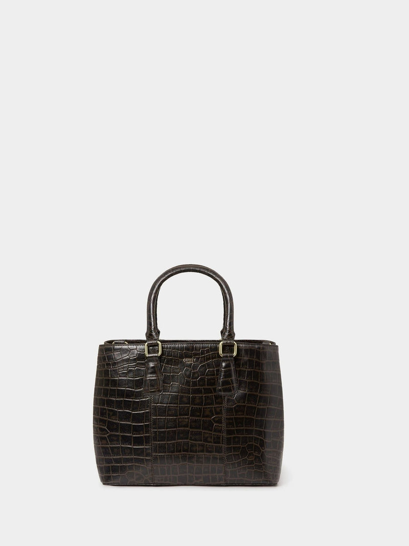 Osprey London Adaline leather work bag dark brown - British product