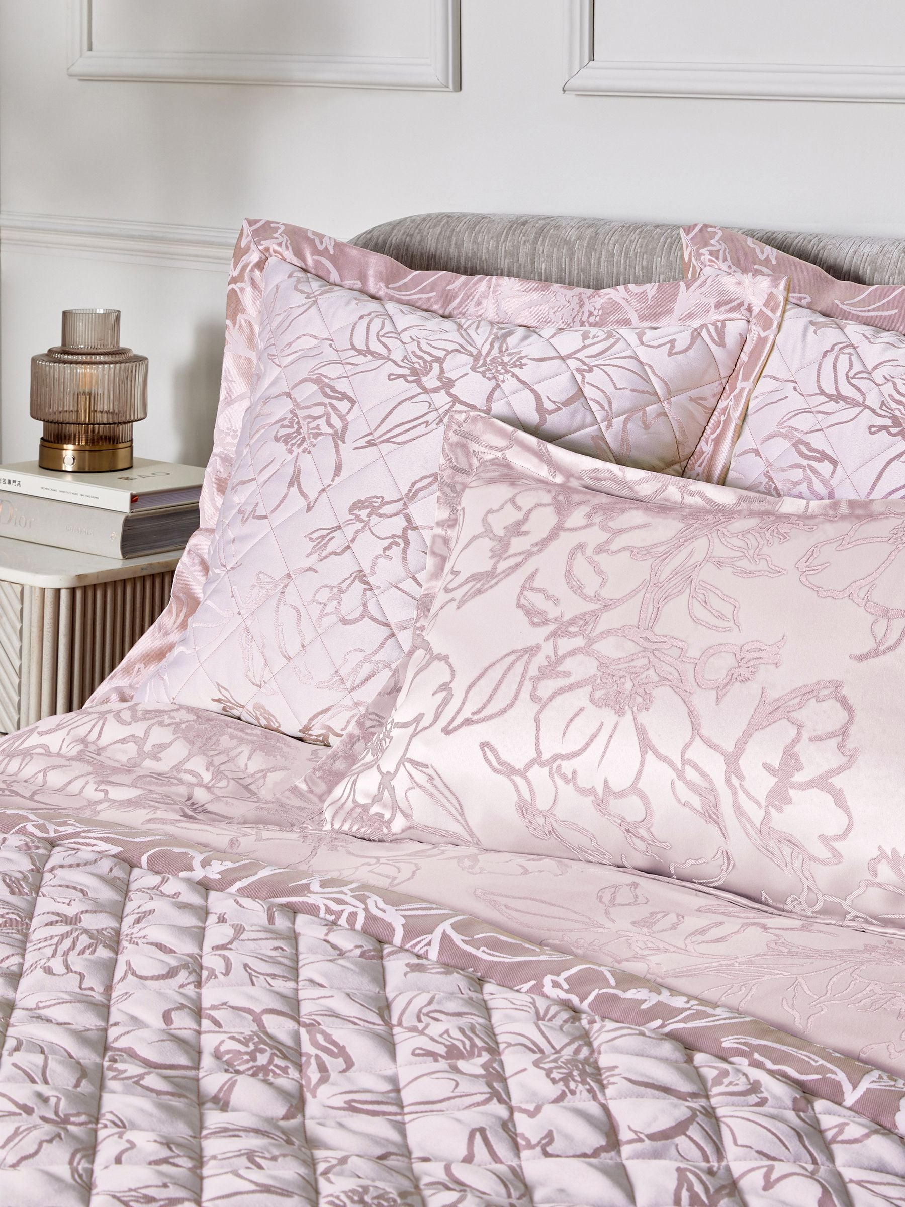 Lipsy floral jacquard pillowcase set of 2, imported from the UK