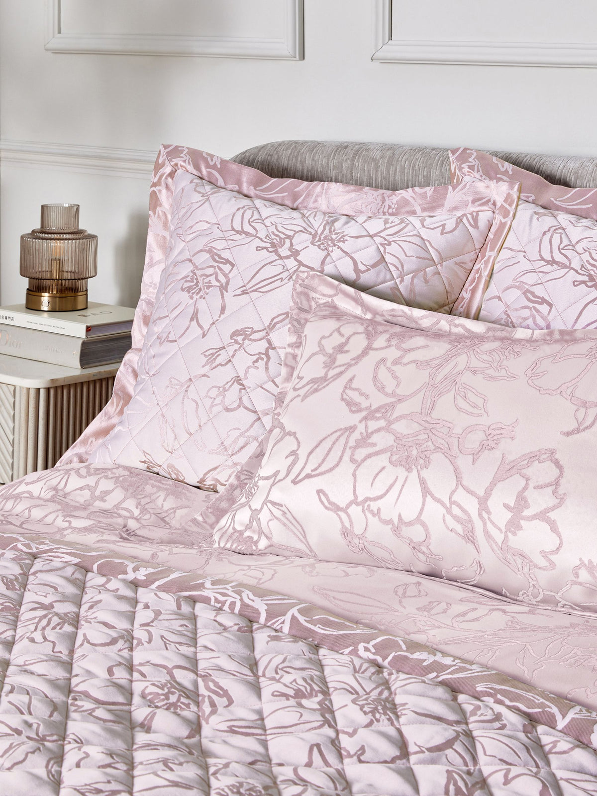 Lipsy floral jacquard pillowcase set of 2, imported from the UK