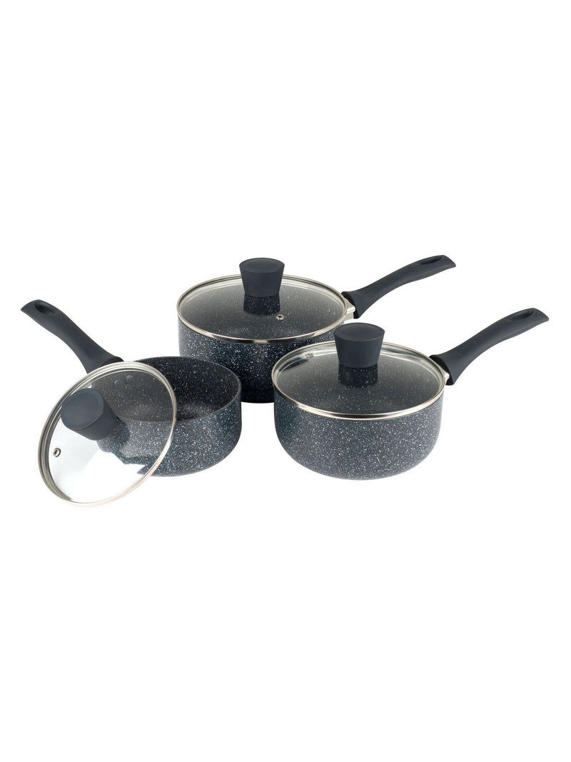 Russell Hobbs Blue Nightfall Stone saucepan set, imported from the UK