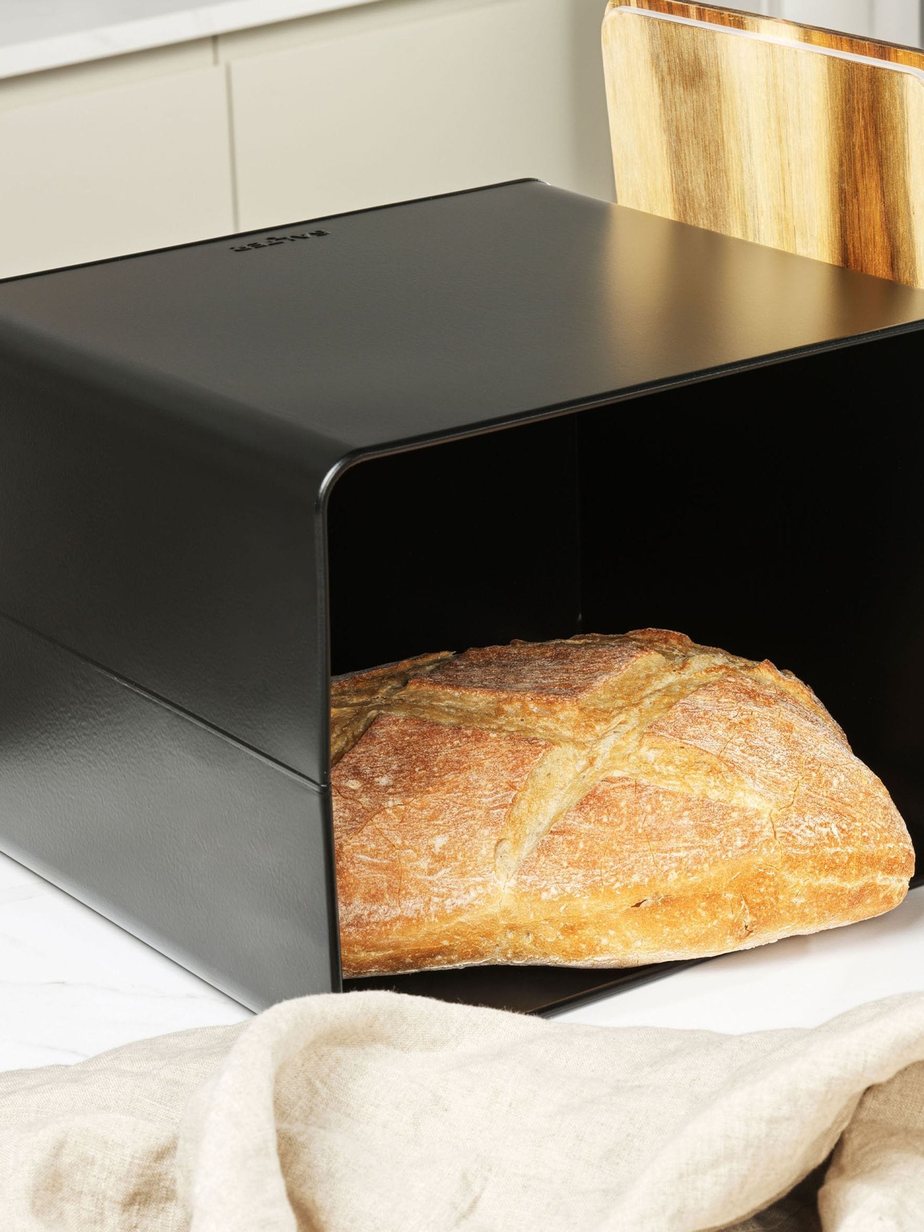 Salter Black Toronto bread bin (British brand)