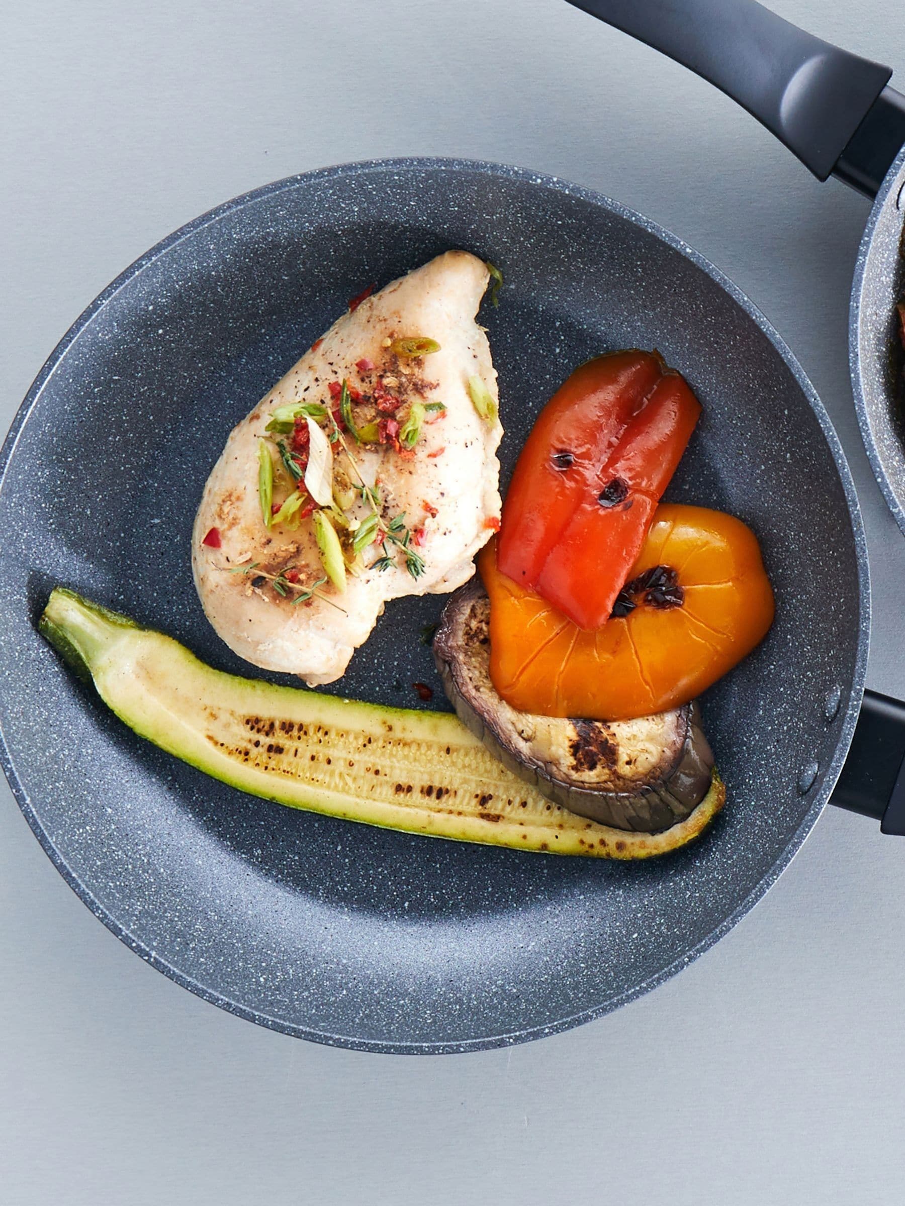 Russell Hobbs 5 Piece Black Metallic Marble Pan Set