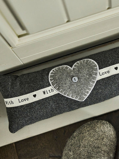 Dibor Grau Mit Liebe Hergestellter Herz-Zugluftstopper