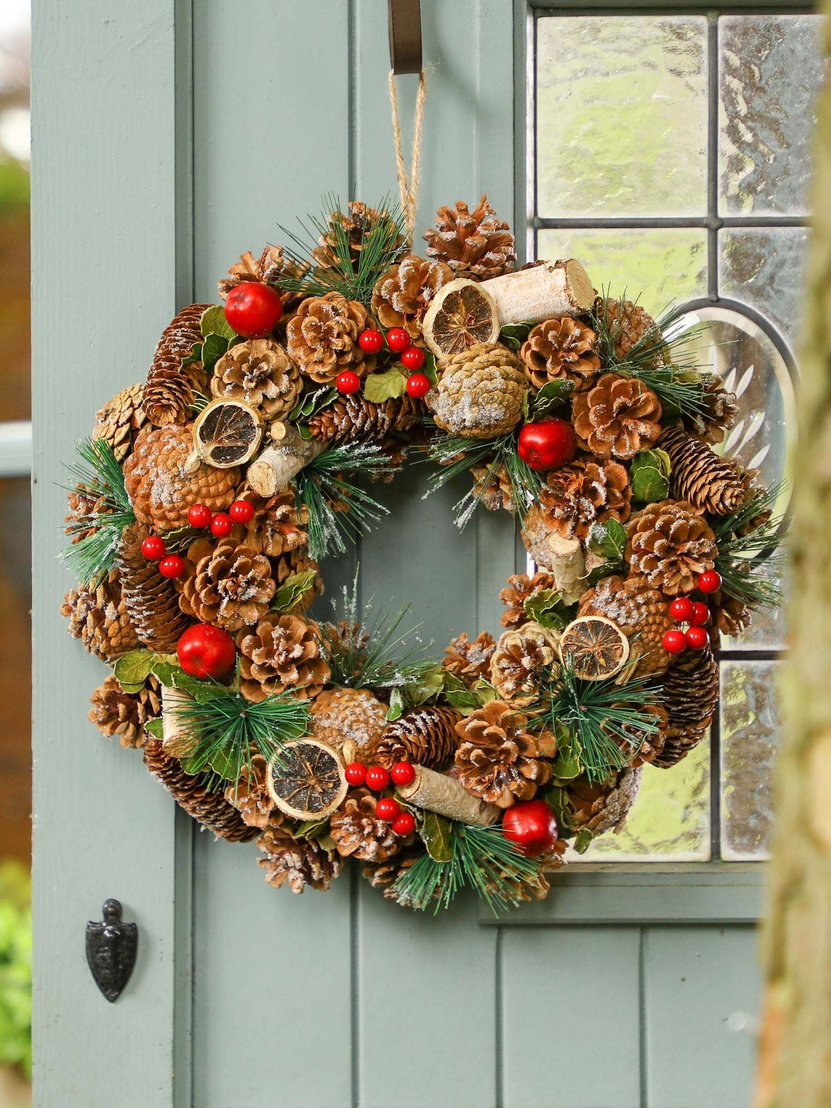 Dibor Brown Festive Fruits wreath 38cm - British product