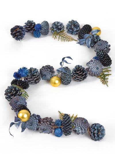 Next Dibor Moonlight Blue Christmas Garland 120cm- Buy online at McGrocer