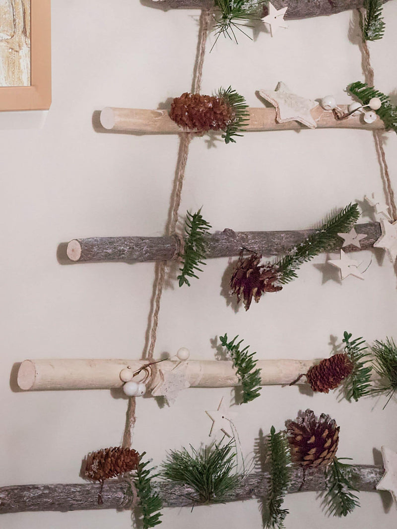 Dibor Natural Nordic Pine Christmas Tree Ladder 92x62x2cm - British product