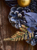 Dibor Blue Moonlight Christmas Wreath 50cm diameter - British product
