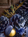 Dibor Blue Moonlight Christmas Wreath 50cm diameter - British product