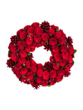 Dibor Red Winter Rose Wreath 35cm - British product