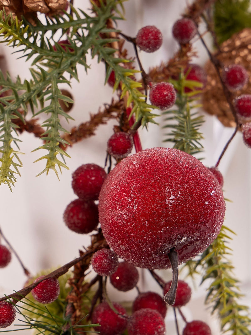 Dibor red candied apple Christmas garland 36cm, UK version