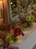Dibor red candied apple Christmas garland 36cm, UK version