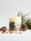 Large Pine and Pink Pepper Scented Botanical Candle