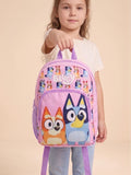 Bluey pink backpack featuring Bluey and Bingo - British product