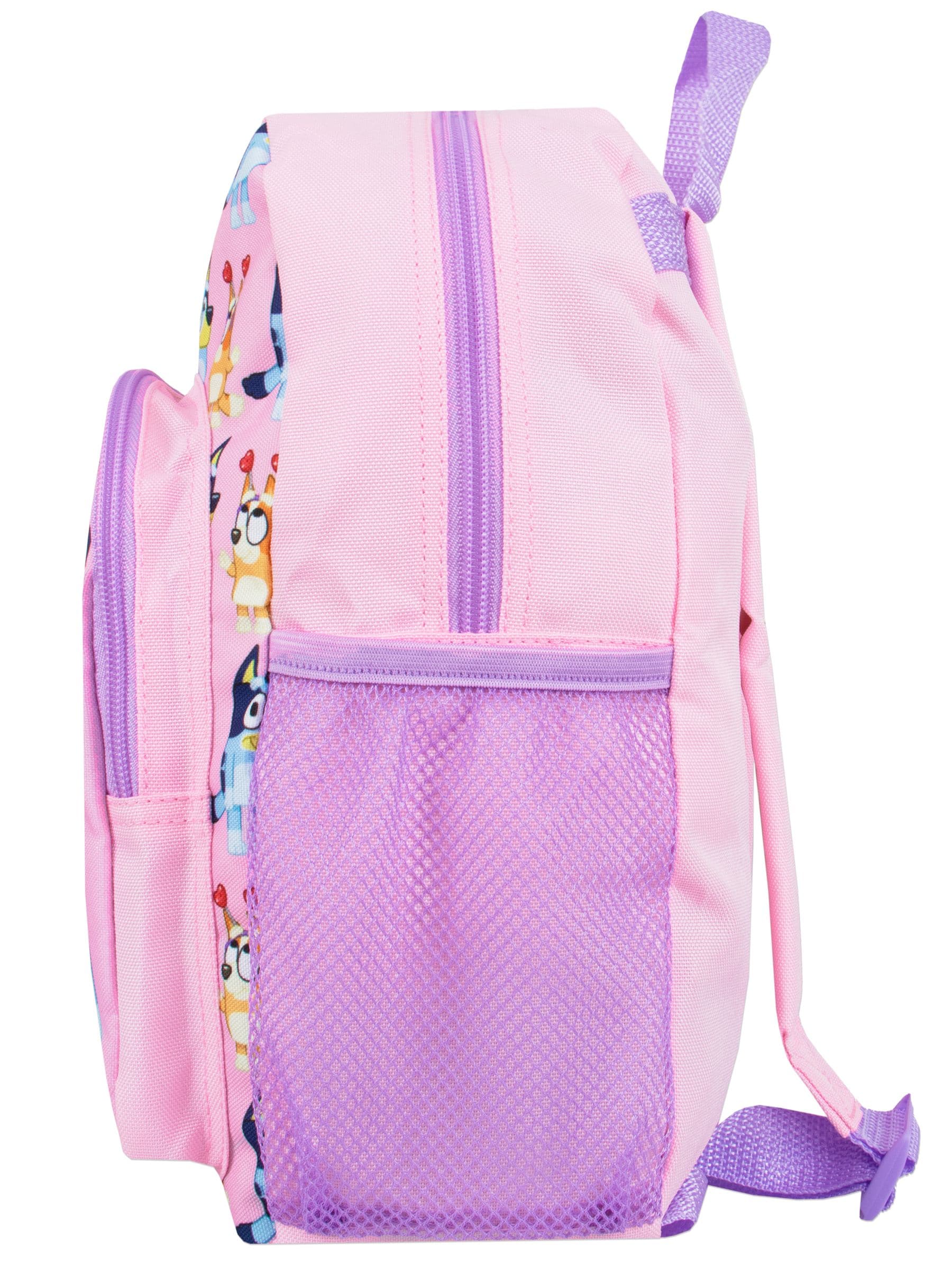 Bluey pink backpack featuring Bluey and Bingo - British product