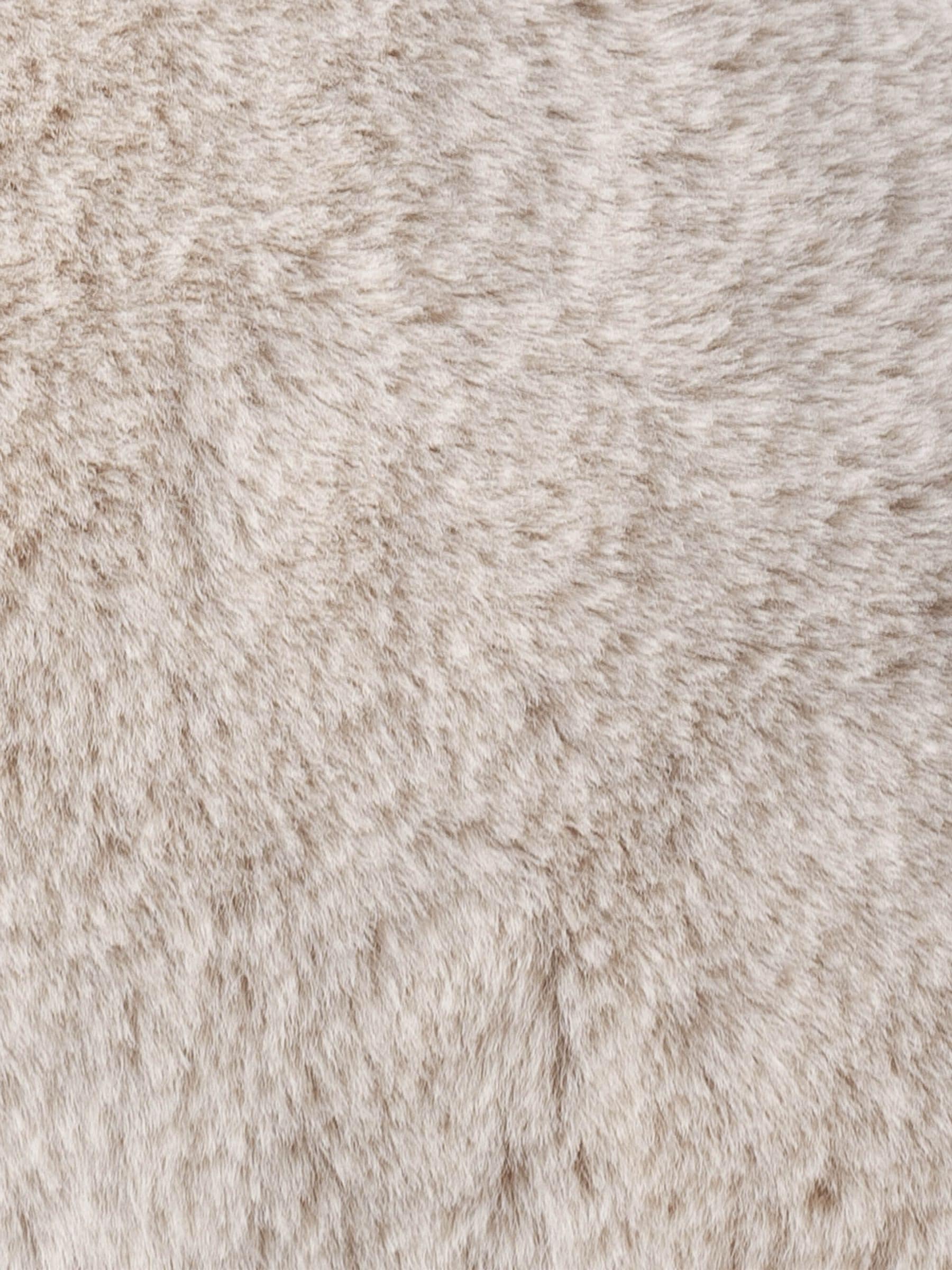 Furn Natural large beige faux fur cushion (British brand)