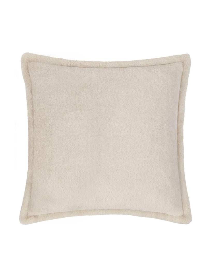 Furn Natural Beige Kallu Large Faux Fur Cushion
