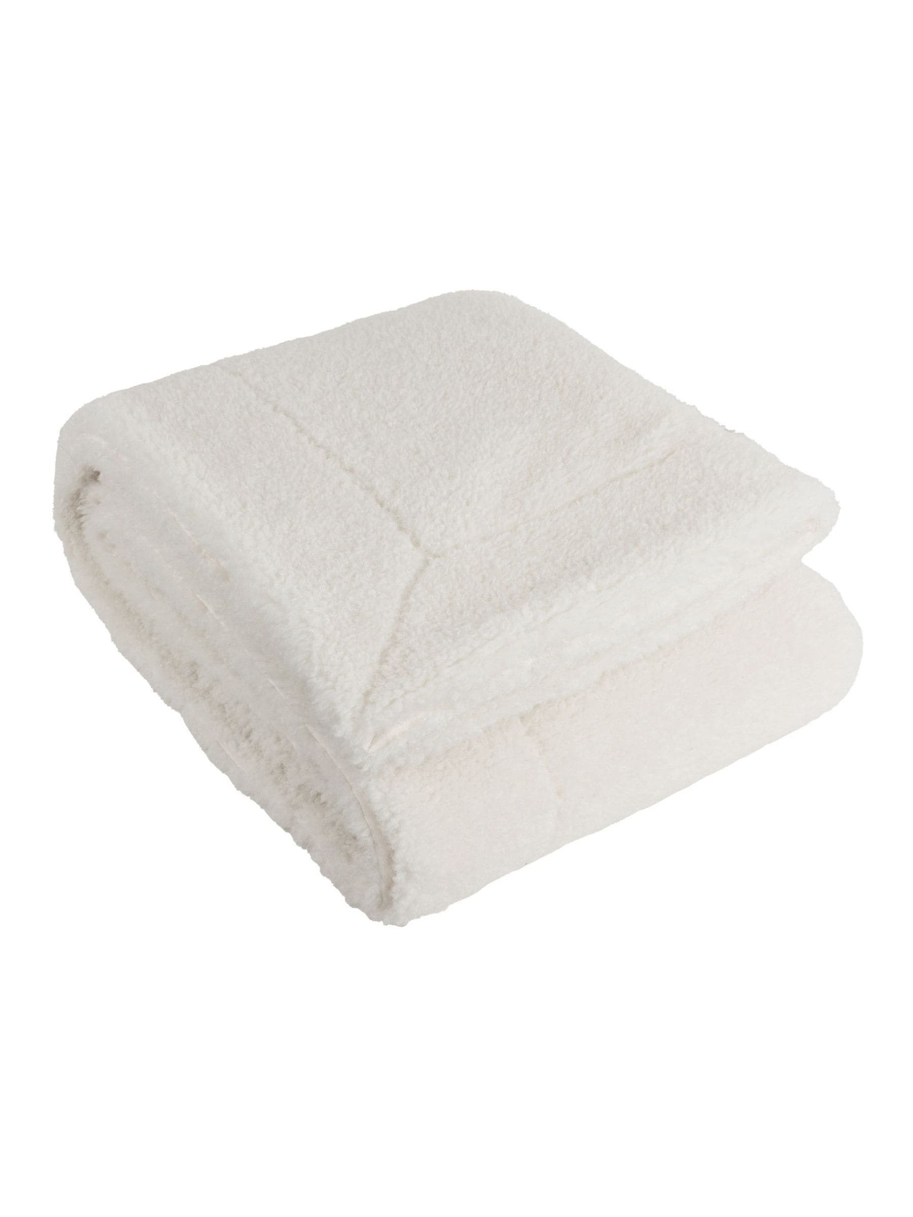Yard Ecru Olann faux shearling throw 180cm x 130cm, imported from the UK.
