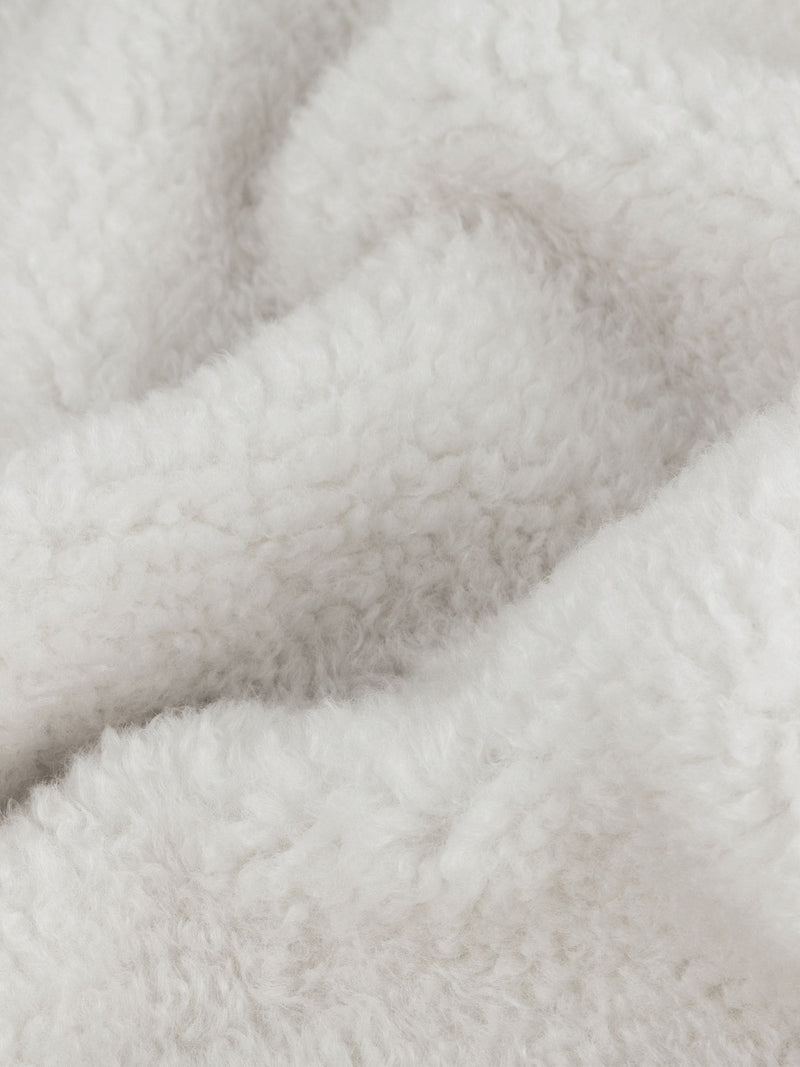 Yard Ecru Olann faux shearling throw 180cm x 130cm, imported from the UK.