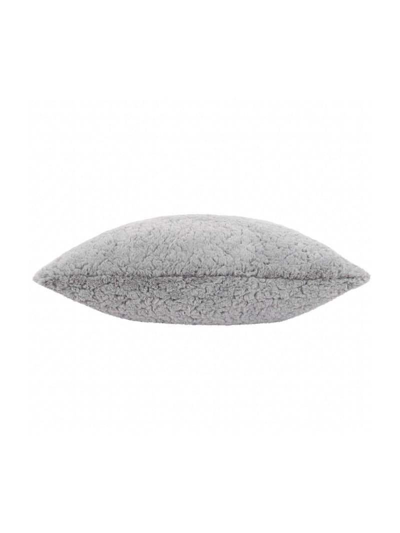 Furn Slate Grey Megeve faux fur cushion 55cm (British brand)
