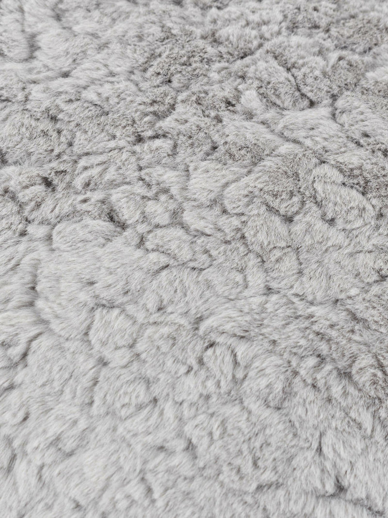 Furn Slate Grey Megeve faux fur cushion 55cm (British brand)